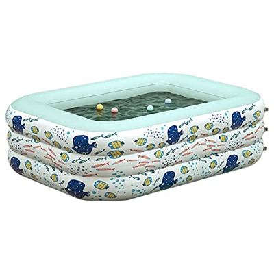 DUTUI Cubo De Natación Engrosado Hogar Interior Plegable Piscina Inflable Familia Bañera para Niños Regalo De Cumpleaños Tres Capas,1.8m