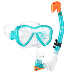 Dorlle Máscara de Buceo para niños Juego de Buceo Máscara de Snorkel con Snorkel seco Premium de 3 Canales y Gafas de Buceo antifugas y antivaho Juego en oferta