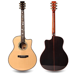 MLKJSYBA Guitarra Spruce Wood Solid Acústica Guitarra Clásica Guitarra Pop Guitar Guitar Guitarra Acústica Kits de Guitarra en oferta