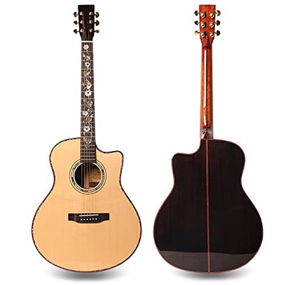 MLKJSYBA Guitarra Spruce Wood Solid Acústica Guitarra Clásica Guitarra Pop Guitar Guitar Guitarra Acústica Kits de Guitarra