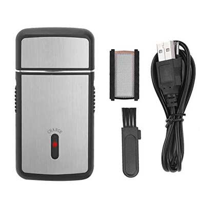 Afeitadora de barba recargable Mini USB inalámbrico Afeitadora de barba de lámina eléctrica Afeitadora de acero inoxidable para hombres
