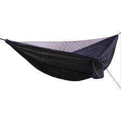 FGNB Hamaca de Camping con mosquitera y Lluvia Volar Tarp Portátil Portátil Hamaca Hamaca Swing Hamacas 109 (Color : Black, Size : 270cmX140cm) en oferta