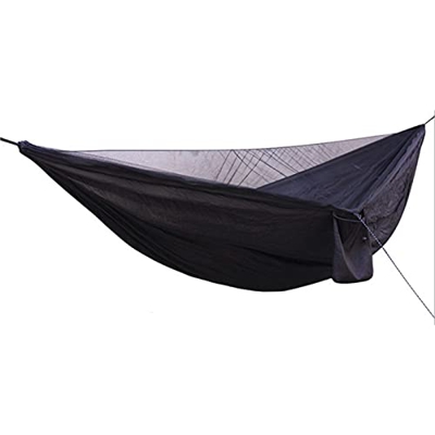 FGNB Hamaca de Camping con mosquitera y Lluvia Volar Tarp Portátil Portátil Hamaca Hamaca Swing Hamacas 109 (Color : Black, Size : 270cmX140cm)