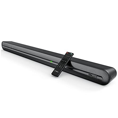 Heymell 130W Barra De Sonido para TV, 6 Altavoces Soundbar con Subwoofer, 125dB Graves Potentes, Sonido Nítido DSP, Sonido Envolvente 3D, Barra de Son