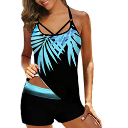 Bikinis Mujer Push Up Bikinis Mujer Trajes de Baño Mujer 2021-Mujer Camiseta sin Mangas de NatacióN para Mujer Estampado Traje de Baño Dividido y Pant precio