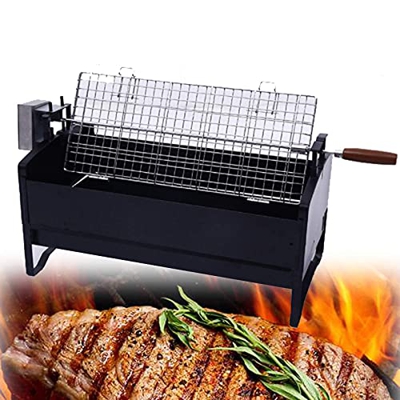 Parrilla De Barbacoa De Carbón Eléctrica Grande Asador Asador Automático Parrilla Herramientas Parrilla De Barbacoa De Acero Inoxidable Portátil Y Des