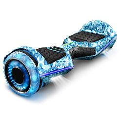 6.5" Premium Hoverboard Bluewheel | Marca de calidad alemana | Neumáticos LED Infinity & App | Modo de seguridad para niños | Altavoces Bluetooth | Pa características