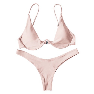 Las Mujeres Bikiní Traje De Baño De Dos Piezas Para Color Sólido Traje De Baño