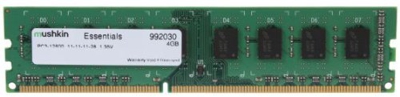 Mushkin 992030 DIMM 4GB DDR3 Essentials memory module 1600 MHz 1x 4GB