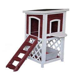 zuyang Casetas para Perros Casa para Gatos de Doble Capa para Interiores y Exteriores casa para Mascotas de Madera Resistente a la Intemperie Exterior características