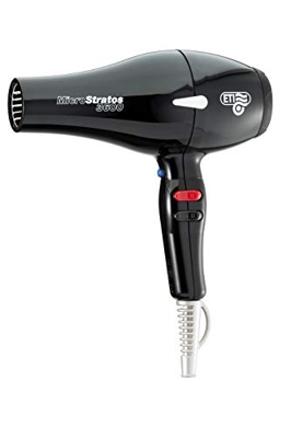 ETI MicroStratos3600 Secador de Pelo Profesional 2200/2400W Tecnología Iónica para un Pelo Suave y Brillante, Superligero con 4 Temperaturas 2 Velocid