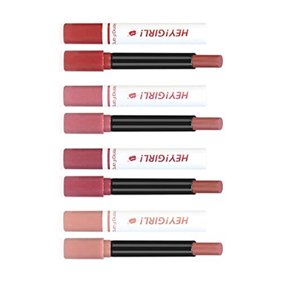 Kit de lápiz labial de maquillaje de 4 colores, lápiz labial mate llamativo, juego de lápiz labial hidratante de larga duración, lápiz labial de textu