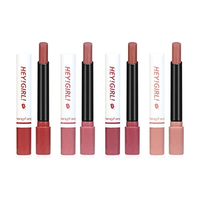 Juego de lápiz labial mate, juego de maquillaje de lápiz labial hidratante, lápiz labial mate de 4 colores populares, textura suave y delicada, alta r