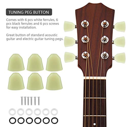 Asixxsix Botón de Clavija de afinación de acrílico, botón de Clavija de afinación, Botones de acrílico Mano de Obra Delicada Durable Resistente para G características