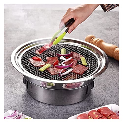 FHYTGBS Parrilla de carbón de leña- Parrilla de Barbacoa de Acero Inoxidable Exterior Plegable portátil Barbacoa Parrilla de Barbacoa con Control de I