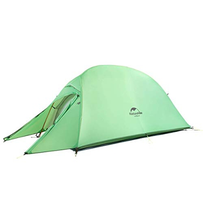 Naturehike Cloud up 1 Persona Carpa para Mochileros para Carpa de Cúpula Ligera para Acampar y Senderismo para 1 Hombre(Actualización Verde 210T)