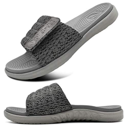 ONCAI Gris Sandalias de Piscina Hombre Punta Abierta Correa Ajustable Pantuflas Verano Ortesis de Soporte de Arco Deportes Zapatillas Playa Talla 45 precio