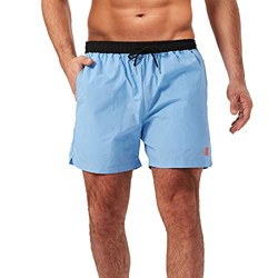JustSun Bañador Hombre Shorts de Baño Shorts de Playa Traje de Baño para Natación Secado Rápido Cielo Azul Medium precio