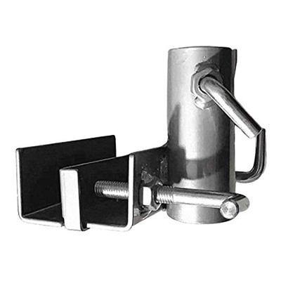 MOVKZACV Soporte para paraguas, soporte para paraguas, soporte para sombrilla con clip fijo, abrazadera de metal para patio, balcón, pesca en la playa