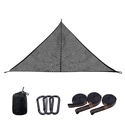 Flytise Hamaca de malla con forma de triángulo, para exteriores, con cojín de aire triangular