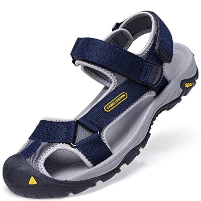 CAMEL CROWN Sandalias Hombre Verano, Chanclas Hombre Playa, Calzado Antideslizante Deportivo, Chanclas Trekking Zapatos Cuero,Sandalias con Punta Abie