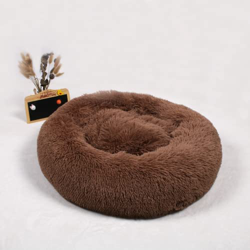 Cama de felpa para mascotas, cojín de perro y perro súper suave para perrera redonda esponjosa casa de gato perro cesta para dormir (100 cm, 04) en oferta
