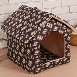 Stronrive Caseta para Gato/Perros Exterior, Caseta para Perros, Casa para Perros Interior Al Aire Libre Refugio para Cachorros, Refugio Plegable con F características