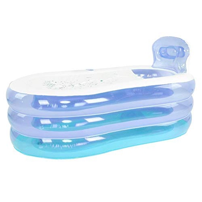 Tarente SPA Inflable de PVC Plegable portátil Hijos Adultos de baño bañera Caliente bañera Grande (Azul)