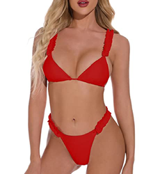 UMIPUBO, Conjuntos de Bikinis para Mujer, Conjuntos de Bikini con Volantes de Dos Piezas, Traje de baño Push Up, Trajes de baño de Talla Grande, Bikin en oferta