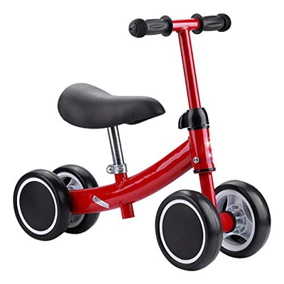 Bicicleta de Equilibrio para Niños, Bicicleta Bebe Scooters Walker Aprender a Caminar Regalo Elección para Bebes 1-3 Años (Rojo)