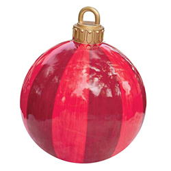 Yusea Pelota hinchable de PVC con bomba de inflado, 60 cm de diámetro, decoración festiva de jardín, patio, césped, decoración festiva en oferta