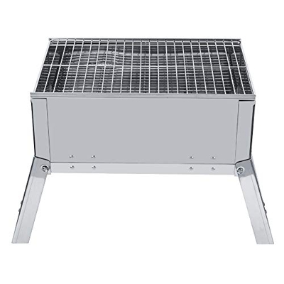 Wacent Parrilla de carbón, Camping al Aire Libre Patio Parrilla de Barbacoa de Acero Inoxidable Estufa de Barbacoa portátil Plegable Parrilla de carbó