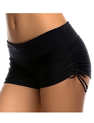 OUO pantalones de bikini para mujer, pantalones de natación, bañador, shorts, protección ultravioleta, deportes acuáticos, mujer, negro, extra-large