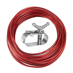 Gujugm Juego de cabrestante y Cable para Piscina estándar 100/130 pies con Tensor de Cable de Acero Inoxidable Cubierta de Invierno Cable y trinquete en oferta