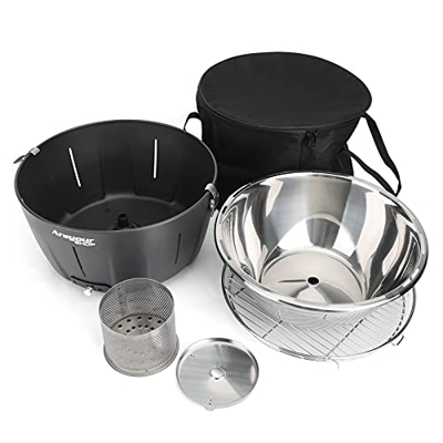 Topteng Parrilla de mesa para barbacoa, horno sin humo con ventilador, parrilla portátil para parrilla de barbacoa al aire libre