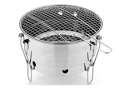 FHYTGBS Parrilla de carbón Barbacoa Estufa- Camping portátil Acero Inoxidable Tablero Plegable de la Parrilla for Acampar al Aire Libre Picnic Garden 