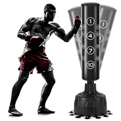 Tribesigns Saco de boxeo de pie, de 68 pulgadas, con base de ventosa para adultos y jóvenes, para entrenamiento de boxeo, gimnasio, casa (negro + núme precio