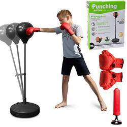 Saco de boxeo de 120 cm de altura regulable, con guantes de boxeo y bomba de mano, adecuado para adultos, niños y niñas a partir de 8 años precio