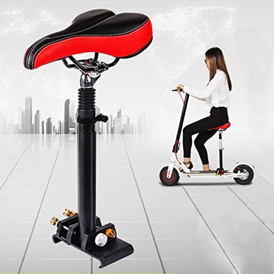 Sillín de monopatín eléctrico, color negro, plegable, amortiguador de golpes, para Xiaomi M365, asiento de scooter eléctrico, accesorio 40-60 cm