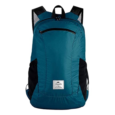 Naturehike Bolsa Plegable de Compresión Mochila de Senderismo Ultraligera Mochila de Montañismo Portátil Bolsa Unisex 18L (Azul)