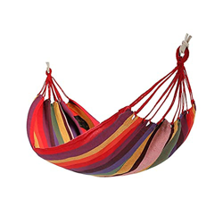 KTDT Hamaca Lona de algodón Hamaca Camping Arco Iris Hamaca Columpio Colgante para Patio Porche Jardín Patio Trasero Descansar Al Aire Libre Interior  en oferta