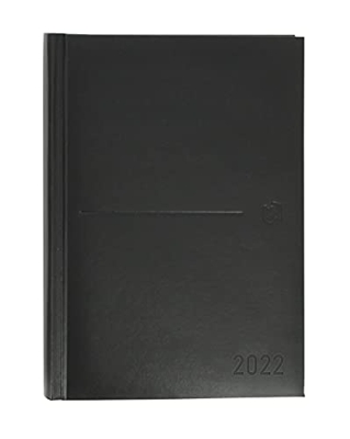 Oxford, Agenda 2022 Día Página A5, Tapa Extradura Cosida, Castellano, Color Negro