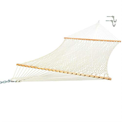 Hamaca Hamaca Blanca portátil Viaje de Malla de Malla Red Colgante al Aire Libre Madera sólido Columpio Camping Hamaca Ocio Senderismo Accesorios Hama en oferta