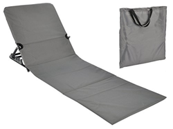 Spetebo Esterilla para la playa, plegable, con respaldo, tumbona para la playa, jardín, gris características