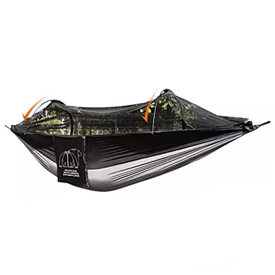 Delisouls Hamaca portátil, estable al aire libre Swing transpirable plegable de alta densidad red cama para picnic camping viajes