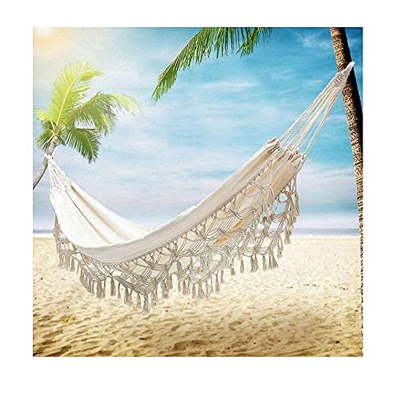 KTDT Hamacas - Hamacks, Hamaca de algodón para jardín, Camping, 200 x 150 cm, portátil, Acampar o Jardines y Viajes, Carga máxima de 120 kg