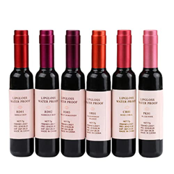6 Colors/Set Wine Lipstic Matte Liquid Lip Tint Set Long-Lasting Waterproof Moisturizing and Non-stick Cup Lip Gloss Lip en oferta