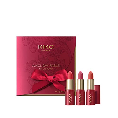 KIKO Milano A Holiday Fable Mini Lipstick Kit | Kit De Labios: 3 Minilabiales Mate