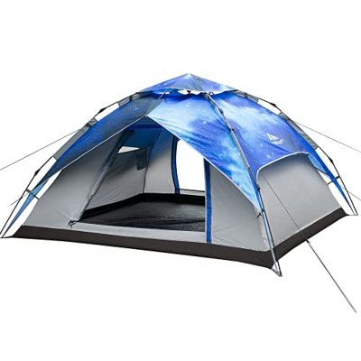 Forceatt Tienda de Campaña 3-4 Personas, Tienda Pop Up Portátil Fácil de Instalar Tear Down, Adecuado para Camping, montañismo, Senderismo.