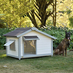 DHYBDZ Casa para Perros Resistente a la Intemperie al Aire Libre, caseta de Madera para Perros con Techo extraíble, casa de Refugio para Mascotas para precio